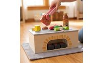 Kids BBQ Grill Playset Wooden-Look BBQ Grill Playset Freestanding for Toddlers