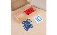 Develops Fine Movement Skills Child-Centered Numbers and Chips Set Early Learning Math Kit Wooden Number Learning Box for Preschoolers, Kids, Toddlers, Classroom, Home School