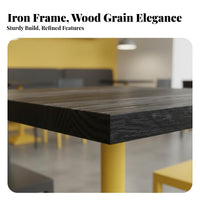 Sturdy Metal Frame utilitarian Booth Seating adaptable Design Cafe Table and Chairs Easy to Clean Commercial Furniture Space-Saving for Bar Owners, two-seater, Milk Tea Shop, Pub
