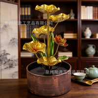 New Chinese Style Metal Landscape Tabletop Fountain with Recirculating Water