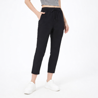 Ladies Trousers with Elasticated Waist for Women, Loose Fit Joggers for Running and Gym, Breathable Cuffed Ankle Design