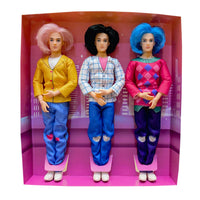 3 Pieces Male Band Doll Set Fashionable Finished Fits Music Idols Design Dolls Male Band Member Doll Detailed Finished Fit Male