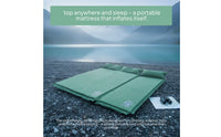 Textured Automatic Inflatable Sleeping Pad Soft Textile Camping Sleeping Pad Portable Extra Thick for Outdoor Use