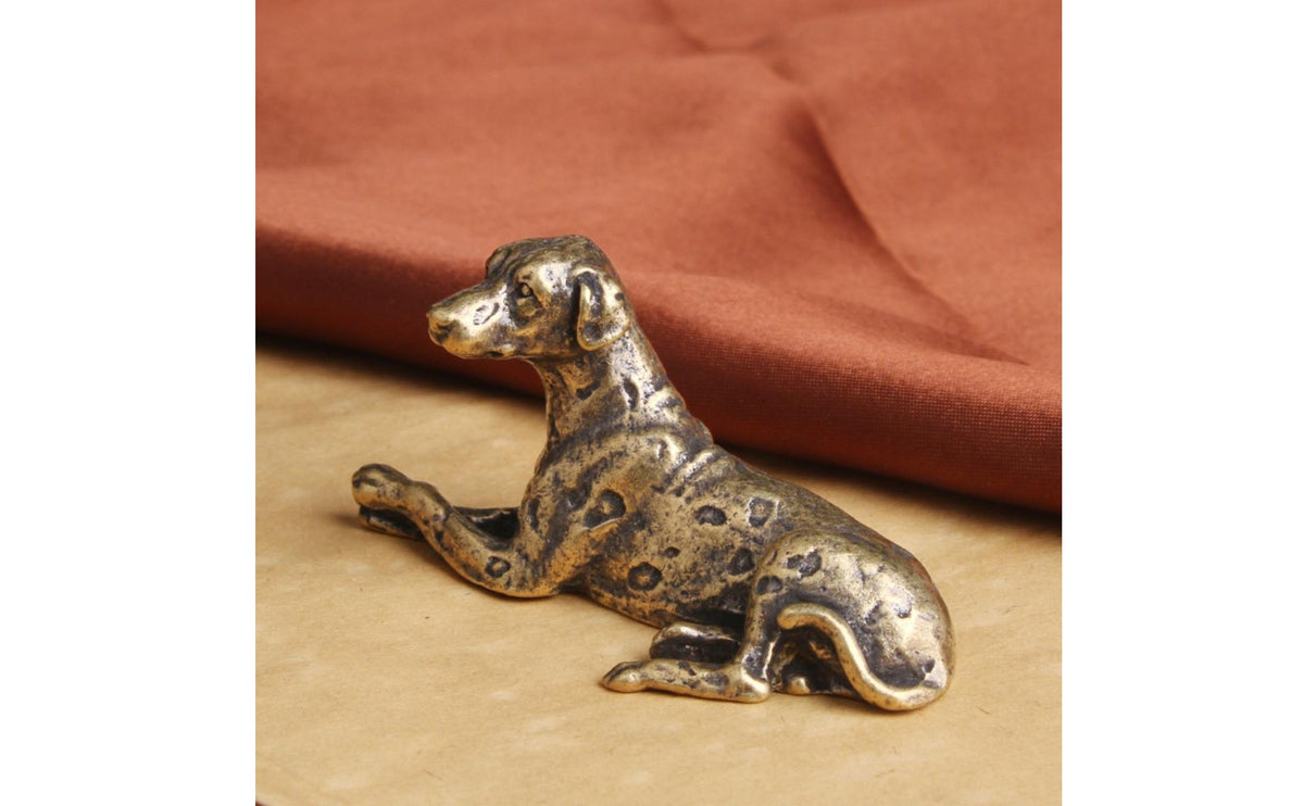 Spotted Dog Figurine Tea Pet Chinese Astrological Dog Figurine Feng Shui Decor