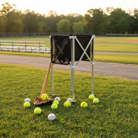 Wheeled Tennis Ball Cart Removable Bag Folding Tennis Cart Lightweight Athletic Gear for Training