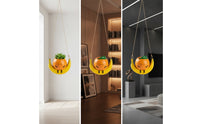 Cute Banana Planter Novelty Swinging Face Planter Small Flower Pot with Drainage Hole Decorative for Windowsill