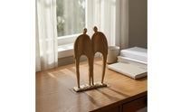 Abstract Couple Figurine Textured Abstract Figurine Tabletop Cast Iron Couple Statue for Table, Display