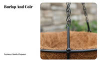 Wrought Iron Hanging Basket Indoor & Outdoor Use Metal Birdcage Plant Holder Wire Birdcage Planter for Patio, Balcony