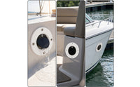 Drain Outlet with Check Valve Backflow Protection Marine Drain Fitting with Check Ball Easy to Install White