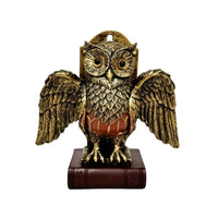 Owl Wall Lamp Vintage Owl Lamp with Book Base Gothic Stylish for Reading Corner, Bedroom