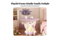 Cute Cartoon Design Bunny Character Stand Multi-Functional Bunny-Shaped Lamp Stable Base Side Table Tap-Control for Young Adults, College Students, Wildlife Lovers, Living Room, Bedroom, Nursery