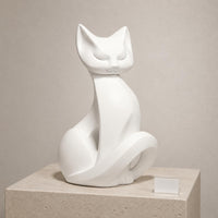 Minimalist Cat Sculpture Resin Seated Cat Ornament Decorative Home Decor for Tv Cabinet