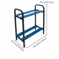 18-Club Golf Rack Circular Slots Golf Club Rack Tubular Frame Sports Organizer for Outdoor Practice Net, Store Display