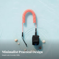5.5mm Coiled Leash Full-Circle Rotation Mechanism Coiled Stand-up Paddleboard Leash Stand-up Paddleboard Safety Tether