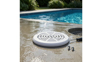 8-Inch Main Drain Cover ABS Plastic Round Pool Drain Cover White Screw-Fixed