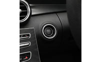 Engine Start Stop Button Trim Bezel Ribbed Ignition Switch Trim Bezel Decorative Engine Start Stop Button Decoration for Dashboard