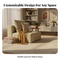 open Combination sectional Block Couch Minimalist Design sectional with Ottoman Double-Sided Living Room Seating Space Saving for Apartment Dwellers, Young Adults, Studio, Lounge Area, Office, Playroom