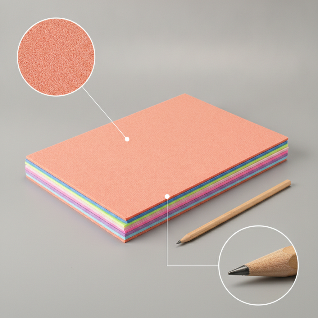 A4 A3 Blow Molding Paper Kit for Kids' Printmaking, 4mm Thick White and Colored Blow Molding Boards for Art Projects