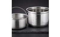 Inner Pot with Steaming Rack Perforated Rice Steaming Insert Soup Separating Pot Multi-Purpose Steamer Basket Long-Lasting