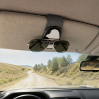 Car Visor Organizer Clip for Sunglasses and Cards - Multifunctional Cartoon Panda/Bear Design