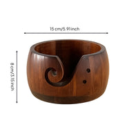 Smooth Yarn Bowl Polished Yarn Bowl with Spiral Slot Compact Long-Lasting for Knitters, Crocheters, Knitting