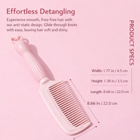 Cute Cartoon Detangling Comb for Girls, Kids Styling Tool with Anti-, Smoothing Curved Design for Curly Hair, Women & Children Purse Essentials