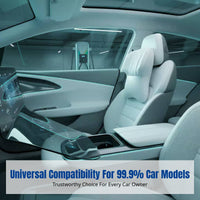Car Headrest Neck Support Pillow, Universal Viscoelastic Foam Cushion, Breathable Perforated Cover, Fits Most Vehicles
