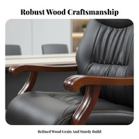 glossy finished Finish Conference Table with Chairs long-lasting Construction Long Rostrum Desk with Chairs Formal Design Meeting Room Set Stain-Resistant Top for Committee Members, Business staffs, Professionals, Boardroom, Seminar Hall