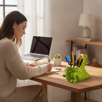 Desktop Dinosaur Pen Holder Sturdy Dinosaur Pencil Holder Funny Stationery Organizer Decorative for Students, Office