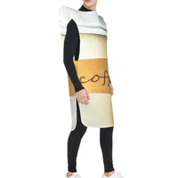 Coffee Cup Costume Full-Body Cup-Shaped Costume Rounded Cylindrical for Adults