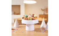 Round Cake Stand Glossy Dessert Stand Minimalist Cake Pedestal Easy-to-Clean for Bakers, Party Hosts, Parties, Buffets