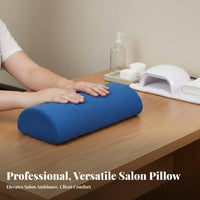 Removable and Washable Cover Semi-Circular Nail Pillow Easy to Clean Manicure Hand Rest Pillow Soft & Comfortable for Manicurists, Travel