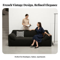 Luxurious Deep-Seat Couch French Retro Design Deep Seat Cushiony Couch Skin-Friendly Sofa for Business Owners, Apartment Dwellers, Boutique, Lounging