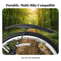 2 Pieces Front and Rear Mudguard Set Easy Installation Mountain Bike Mudguard Adjustable Bike Fenders Long-Lasting