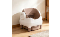 Self Cleaning Automatic Cat Litter Box High-Sided Electric Litter Box Handsunobstructed Pet Toilet Freestanding for Cats, Laundry Room, Balcony, Bedroom