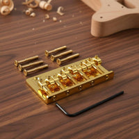 5-String Bass Bridge Adjustable Saddles Five-String Bass Bridge CNC Machined Anti-Corrosive for DIY Builders