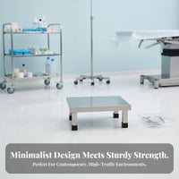 Stainless Steel Square Stool Long-Lasting Construction Utility Seating