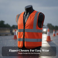Reflective Vest Lightweight High Visibility Work Vest Sturdy Secure Workwear for Cyclists, Warehouse Bi Biking, Warehouses, Factories