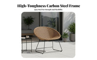 4 Pieces Handwoven Design 4-Piece Woven Sofa and Chair Set Nordic aesthetic Outdoor Furnishing Weather-Resistant Garden Lounge Group Plush pads for Entertainers, Families, Homeowners, Patio, Sunroom, Terrace, rearyard