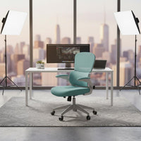 Adjustable Height Ergonomic Office Chair High-Density Foam Cushion Ergonomic Mesh Office Chair Rocking Function Space-Saving for Students, Teens, Conference Room