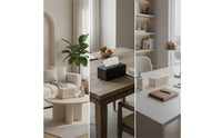 Tissue Box Cover Travertine-Reminiscent of Rectangular Tissue Box Cover Speckled for Coffee Table