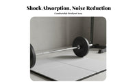 Rubber Gym Mat Wear Resistant Heavy Duty Rubber Flooring Noise-Reducing Shock Absorbing Floor Tile for Weightlifters, Bodybuilders, Strength Training