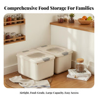 Moisture-Proof Rice Storage Container Multi-Use Sealed Rice Bin Clear View for Kitchen