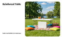 Folding Table Foldable Design Rectangular Table Easy Storage for Street Vendors, Homeowners