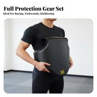 Shock Absorption Sanda Fighting Gear Set Breathable Design Combat Arts Safety Set Long-Lasting Taekwondo Safety Protective Gear Adjustable Fit for Beginners, Kids, Adults, Competition, Gym, Dojo