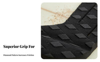 2 Pieces Wave Board Deck Traction Pad Anti-Slip Deck Grip Set Foam Rubber Foam Stomp Pad 3M 2-Piece Wave Grip Geometric Pattern