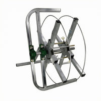 Central Axle Cable Spool Stand Clamp-Style Wire Reel Stand Metal Multi Purpose Reel Holder Silver Finish