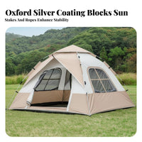 Easy Setup Automatic Instant-Setup Tent Rainproof Outdoor Camping Tent Portable Waterproof Outdoor Shelter Sturdy for Campers, Beginners, Backpackers, Travel, Hiking, Beach, Park