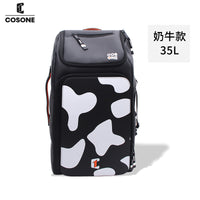 COSONE双板单板滑雪包双肩背包鞋包经典黑皮革多功能大容量防水包