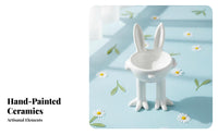 Ceramic Egg Holder Easter Egg Tray Holiday Appetizer Organizer for Party Hosts, Home Entertainers, Dining Table, Kitchen